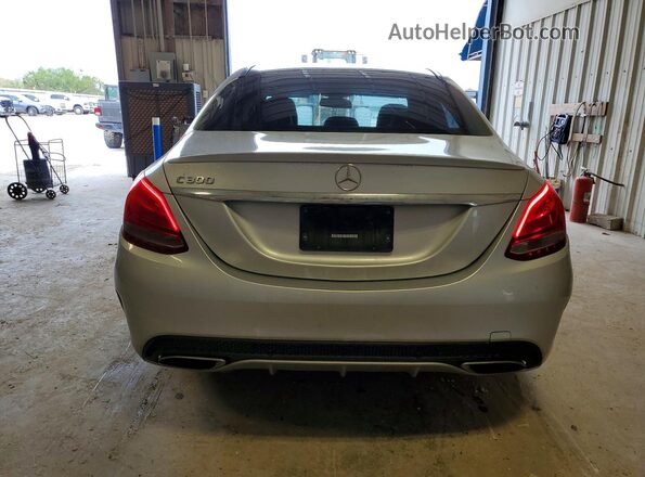 55SWF4JB6HU232145 2017 MERCEDES-BENZ C Silver უკანა ხედი