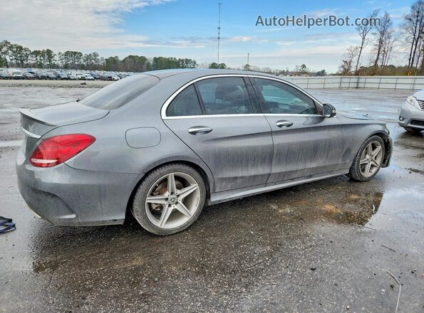 55SWF4JB6JU237447 2018 MERCEDES-BENZ C Gray Trasero derecho