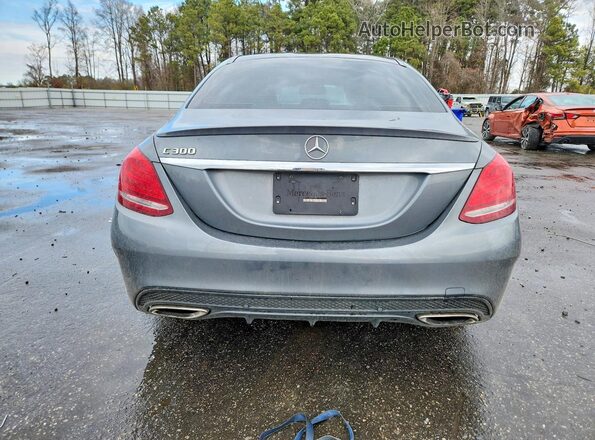 55SWF4JB6JU237447 2018 MERCEDES-BENZ C Gray Vista trasera