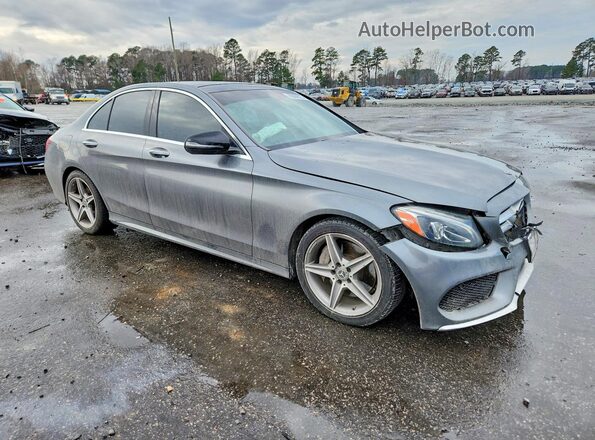 55SWF4JB6JU237447 2018 MERCEDES-BENZ C Gray Delantero derecho
