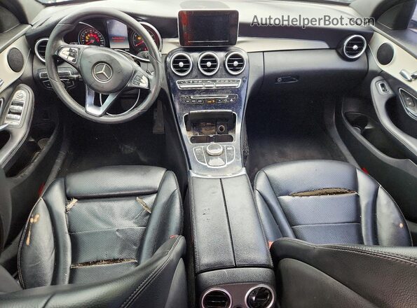 55SWF4JB6JU245340 2018 MERCEDES-BENZ C White წინა პანელის ხედი