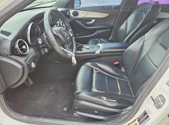 55SWF4JB6JU245340 2018 MERCEDES-BENZ C White წინა სალონის ხედი