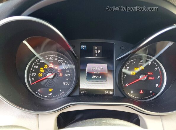 55SWF4JB6JU255172 2018 MERCEDES-BENZ C Red Instrument cluster view
