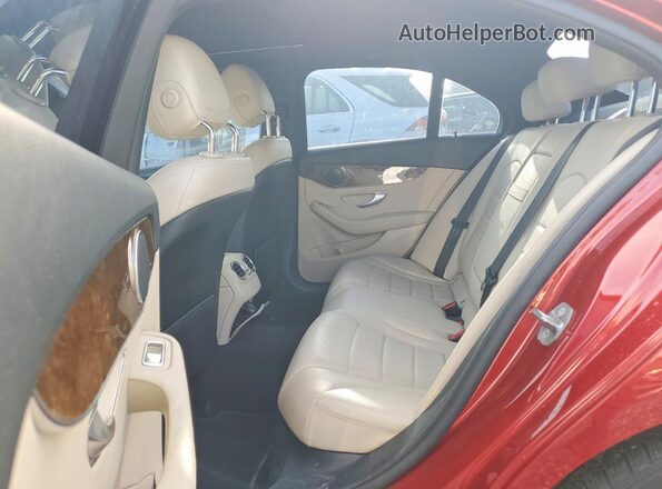 55SWF4JB6JU255172 2018 MERCEDES-BENZ C Red Rear seats view