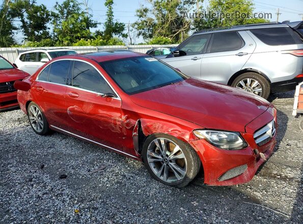 55SWF4JB6JU255172 2018 MERCEDES-BENZ C Red Front right