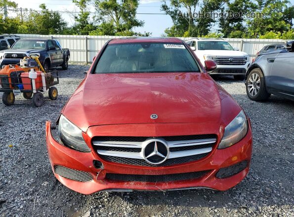 55SWF4JB6JU255172 2018 MERCEDES-BENZ C Red Front view