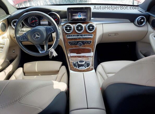 55SWF4JB6JU255172 2018 MERCEDES-BENZ C Red Dashboard view