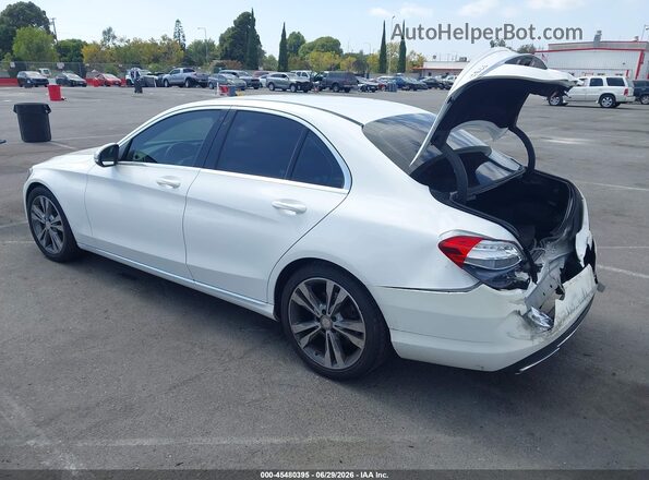 55SWF4JB7GU122607 2016 MERCEDES-BENZ C-CLASS White Trasero izquierdo