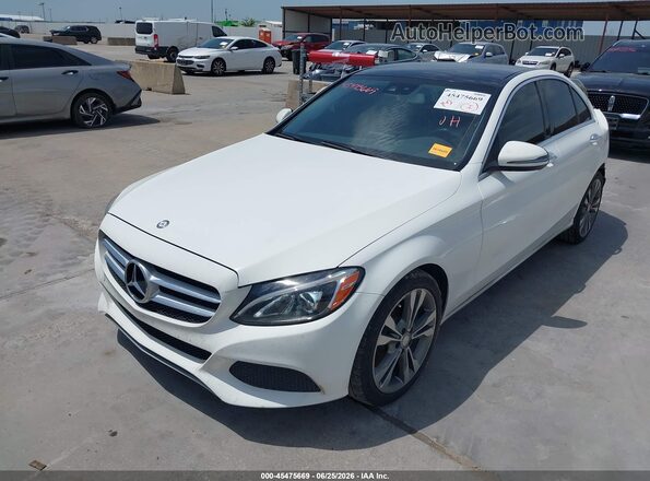 55SWF4JB7GU154473 2016 MERCEDES-BENZ C-CLASS White Передня ліва чверть