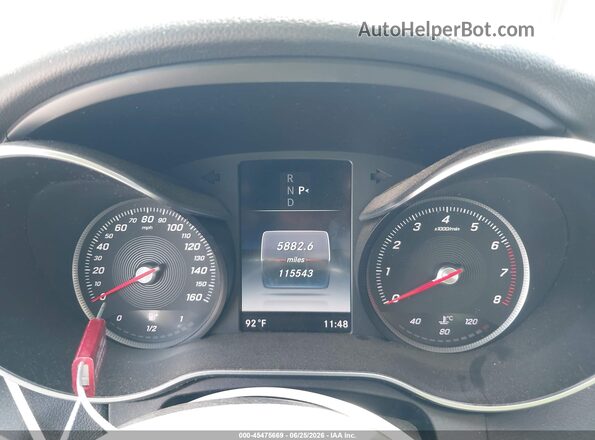 55SWF4JB7GU154473 2016 MERCEDES-BENZ C-CLASS White Вид задніх сидінь