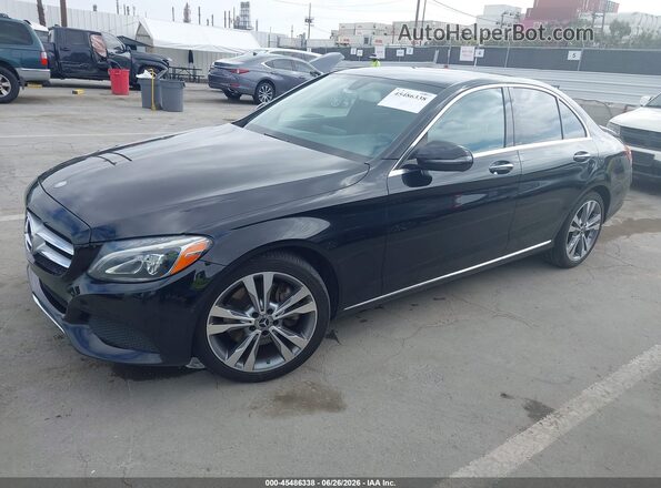 55SWF4JB7HU230114 2017 MERCEDES-BENZ C-CLASS Black წინა მარცხენა ხედი სამი მეოთხედიდან