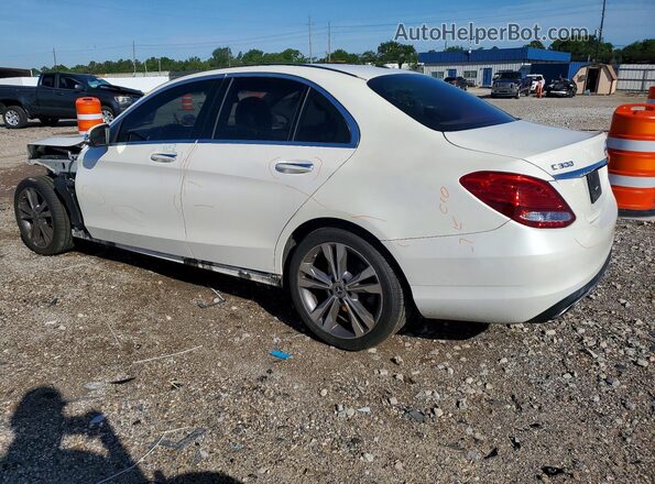 55SWF4JB7HU232252 2017 MERCEDES-BENZ C White Trasero izquierdo