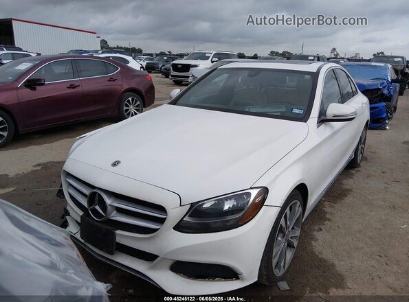 55SWF4JB7JU241054 2018 MERCEDES-BENZ C-CLASS White წინა მარცხენა ხედი სამი მეოთხედიდან