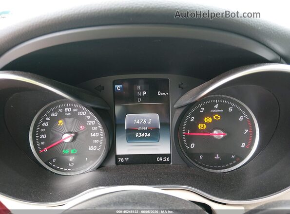 55SWF4JB7JU241054 2018 MERCEDES-BENZ C-CLASS White უკანა სავარძლების ხედი