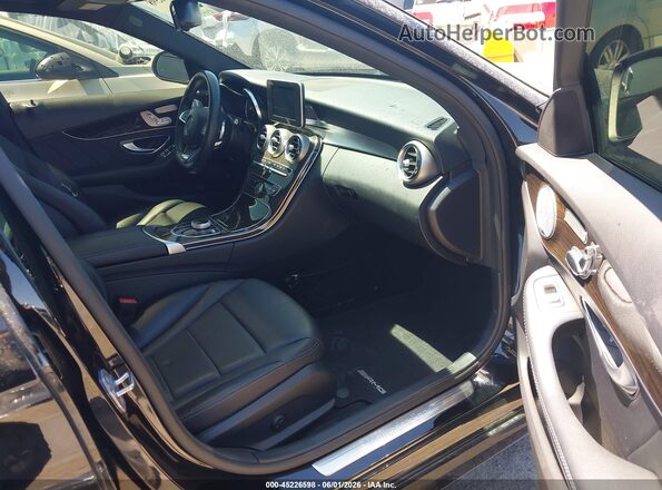 55SWF4JB7JU264799 2018 MERCEDES-BENZ C-CLASS Черный Вид салона спереди