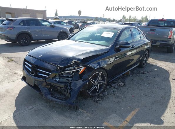 55SWF4JB7JU271798 2018 MERCEDES-BENZ C-CLASS Blue Widok z przodu