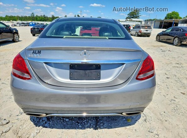 55SWF4JB8GU127086 2016 MERCEDES-BENZ C Gray Vista trasera