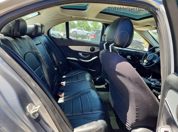 55SWF4JB8GU127086 2016 MERCEDES-BENZ C Gray Vista de los asientos traseros