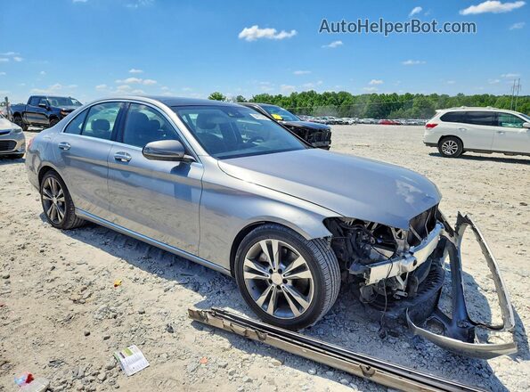 55SWF4JB8GU127086 2016 MERCEDES-BENZ C Gray Delantero derecho