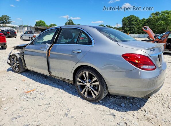 55SWF4JB8GU127086 2016 MERCEDES-BENZ C Gray Trasero izquierdo