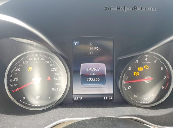 55SWF4JB8GU140808 2016 MERCEDES-BENZ C White Вид щитка приладів