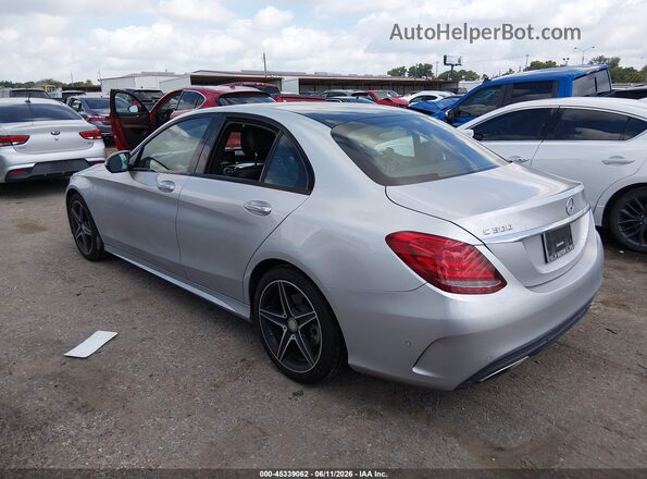 55SWF4JB8GU173288 2016 MERCEDES-BENZ C-CLASS Silver Задня ліва чверть