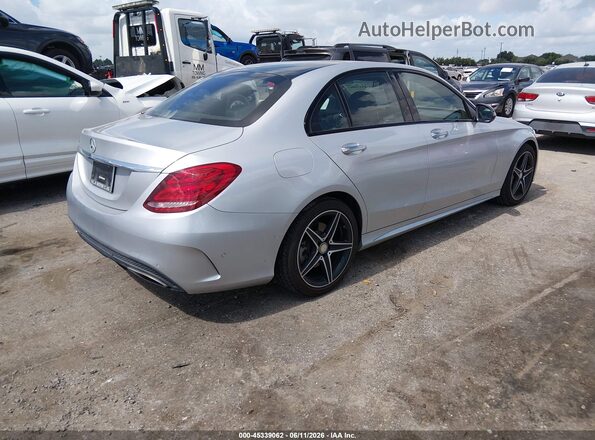 55SWF4JB8GU173288 2016 MERCEDES-BENZ C-CLASS Silver Задня права чверть