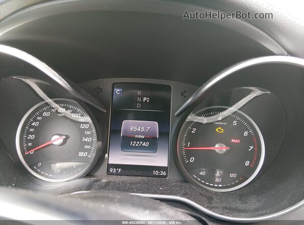 55SWF4JB8GU173288 2016 MERCEDES-BENZ C-CLASS Silver Вид задніх сидінь