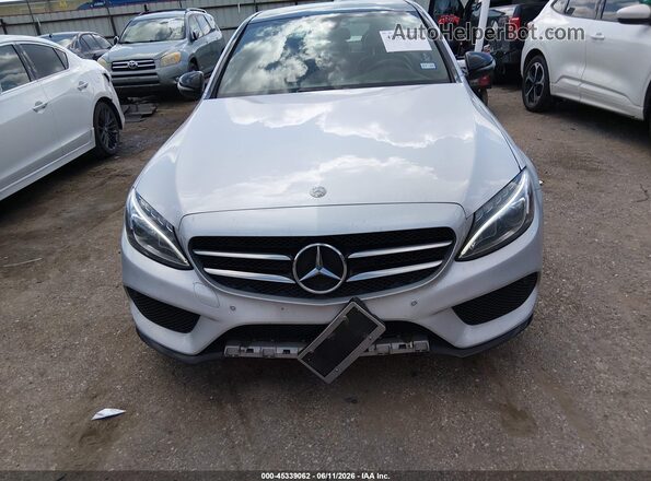 55SWF4JB8GU173288 2016 MERCEDES-BENZ C-CLASS Silver Вид спереду