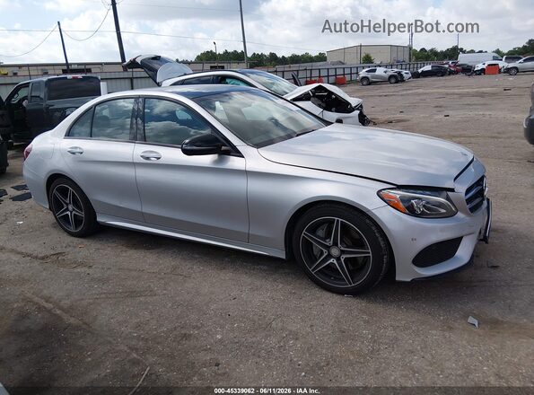 55SWF4JB8GU173288 2016 MERCEDES-BENZ C-CLASS Silver Вид задньої частини салону