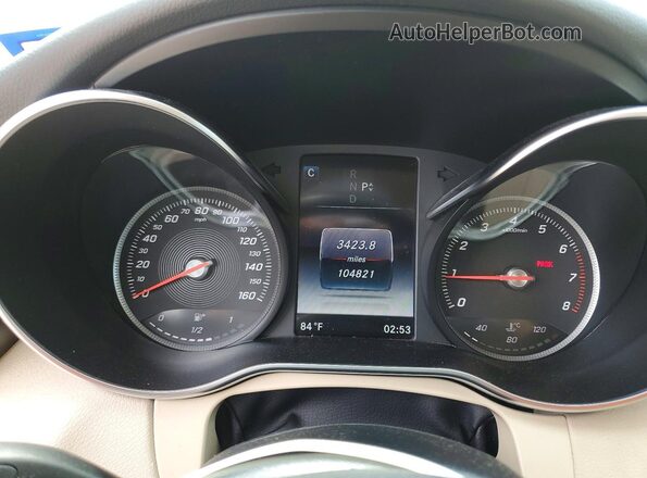 55SWF4JB8HU219719 2017 MERCEDES-BENZ C White Vista del cuadro de instrumentos