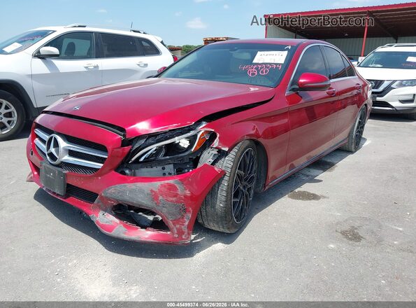 55SWF4JB8JU272264 2018 MERCEDES-BENZ C-CLASS Red Vista frontal