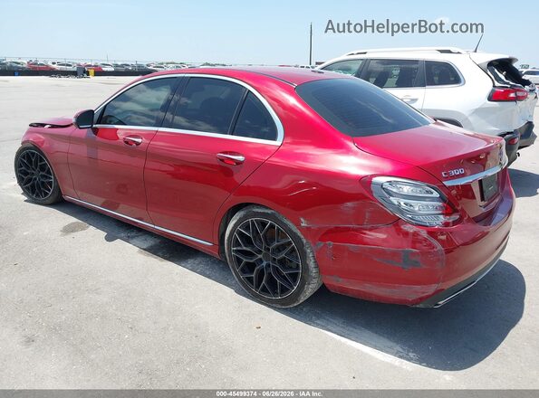 55SWF4JB8JU272264 2018 MERCEDES-BENZ C-CLASS Red Trasero izquierdo