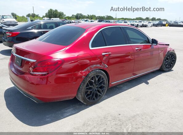 55SWF4JB8JU272264 2018 MERCEDES-BENZ C-CLASS Red Trasero derecho