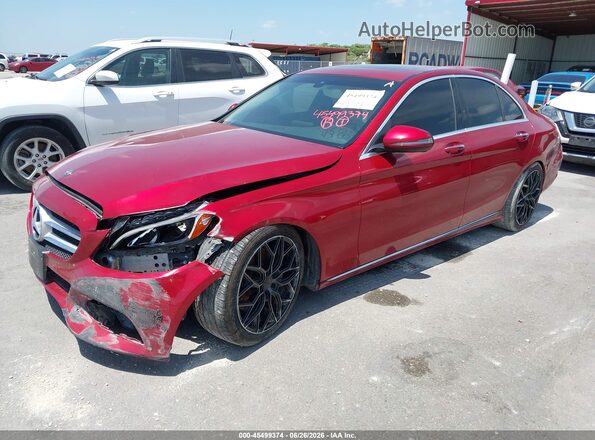 55SWF4JB8JU272264 2018 MERCEDES-BENZ C-CLASS Red Vista tres cuartos delantera izquierda