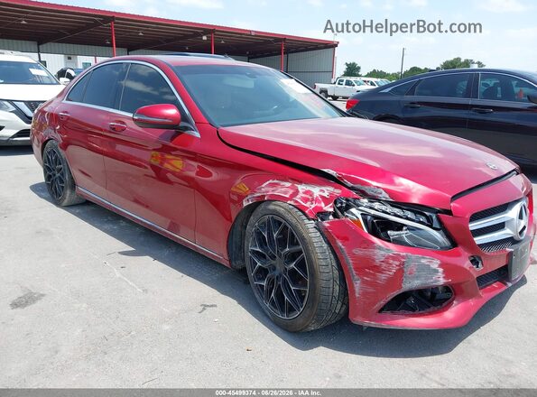 55SWF4JB8JU272264 2018 MERCEDES-BENZ C-CLASS Red 
