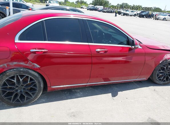 55SWF4JB8JU272264 2018 MERCEDES-BENZ C-CLASS Red Vista interior trasera