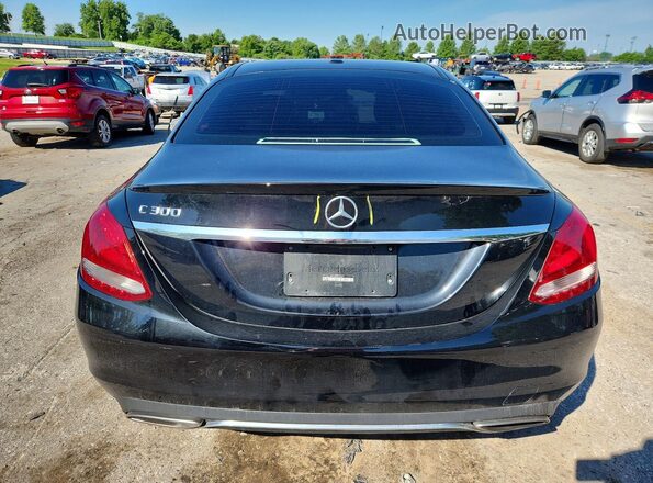 55SWF4JB9GU123337 2016 MERCEDES-BENZ C Black Rear view