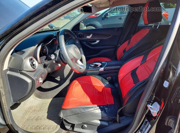 55SWF4JB9GU123337 2016 MERCEDES-BENZ C Black Front interior view