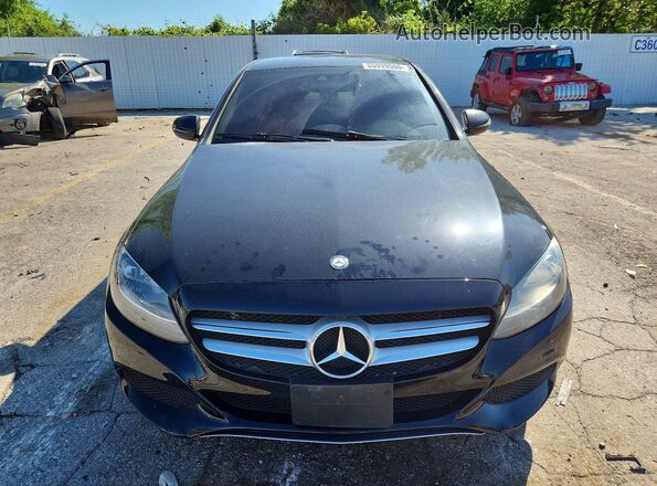 55SWF4JB9GU123337 2016 MERCEDES-BENZ C Black Front view