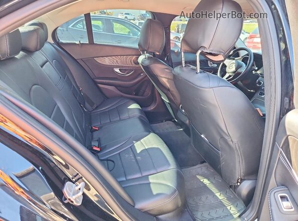 55SWF4JB9GU123337 2016 MERCEDES-BENZ C Black Rear seats view