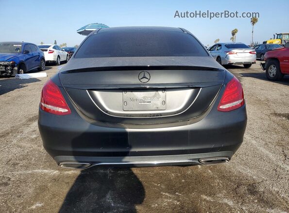 55SWF4JB9GU127632 2016 MERCEDES-BENZ C Black Вид ззаду