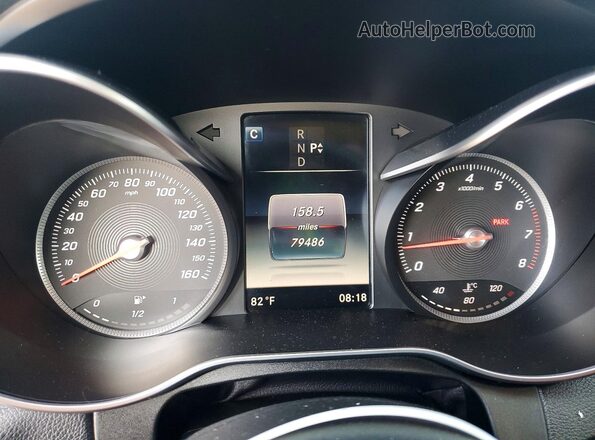 55SWF4JB9GU127632 2016 MERCEDES-BENZ C Black Вид щитка приладів