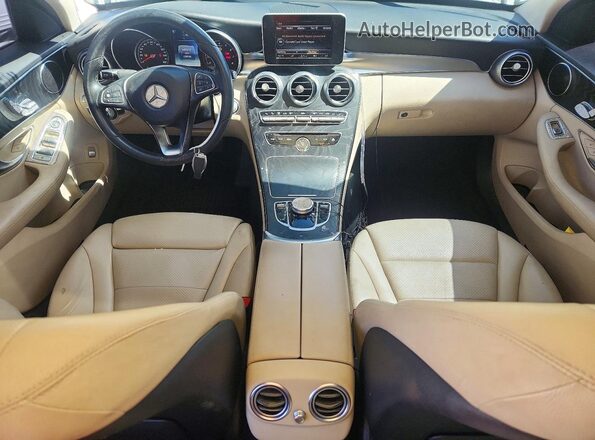 55SWF4JB9HU201858 2017 MERCEDES-BENZ C White წინა პანელის ხედი