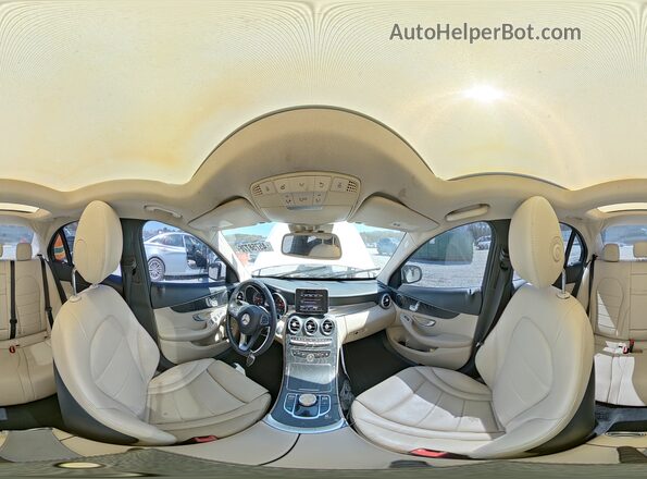 55SWF4JB9HU201858 2017 MERCEDES-BENZ C White VIN კოდის სტიკერის ხედი