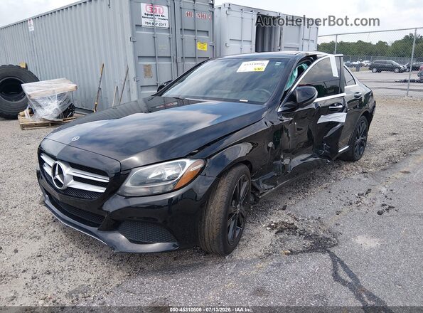 55SWF4JB9JU245137 2018 MERCEDES-BENZ C-CLASS Black Առջևի ձախ երեք քառորդ տեսարան
