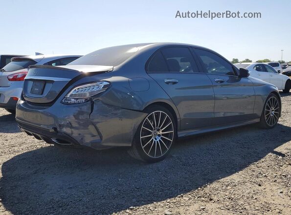 55SWF4JB9JU276307 2018 MERCEDES-BENZ C Gray Trasero derecho