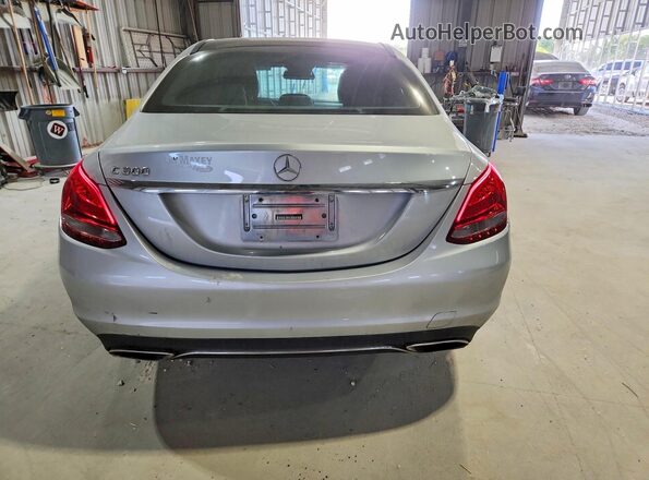 55SWF4JBXGU157416 2016 MERCEDES-BENZ C Silver Вид ззаду
