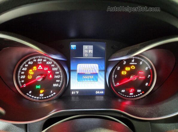 55SWF4JBXGU157416 2016 MERCEDES-BENZ C Silver Вид щитка приладів