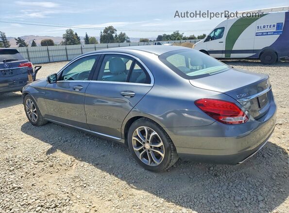 55SWF4JBXHU194600 2017 MERCEDES-BENZ C Gray Rear left